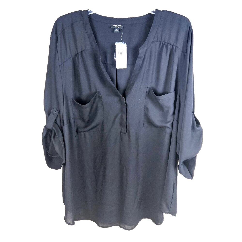 Torrid Women Harper Blouse Plus Size 4X Classic Timeless Career Corp Work Office